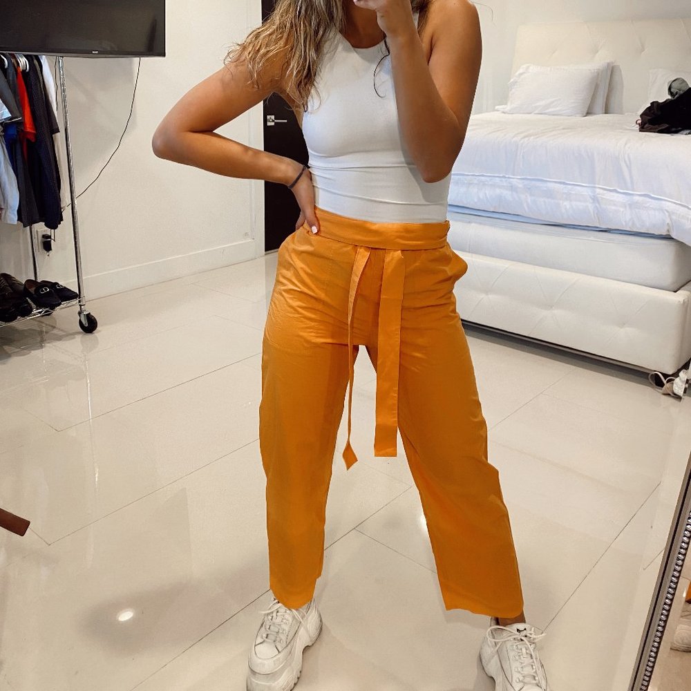 Orange Paperbag Trousers